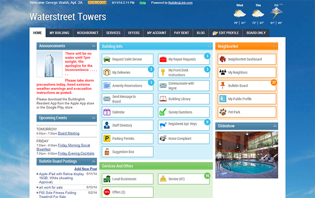 BuildingLink Com   Resident Portal 1 